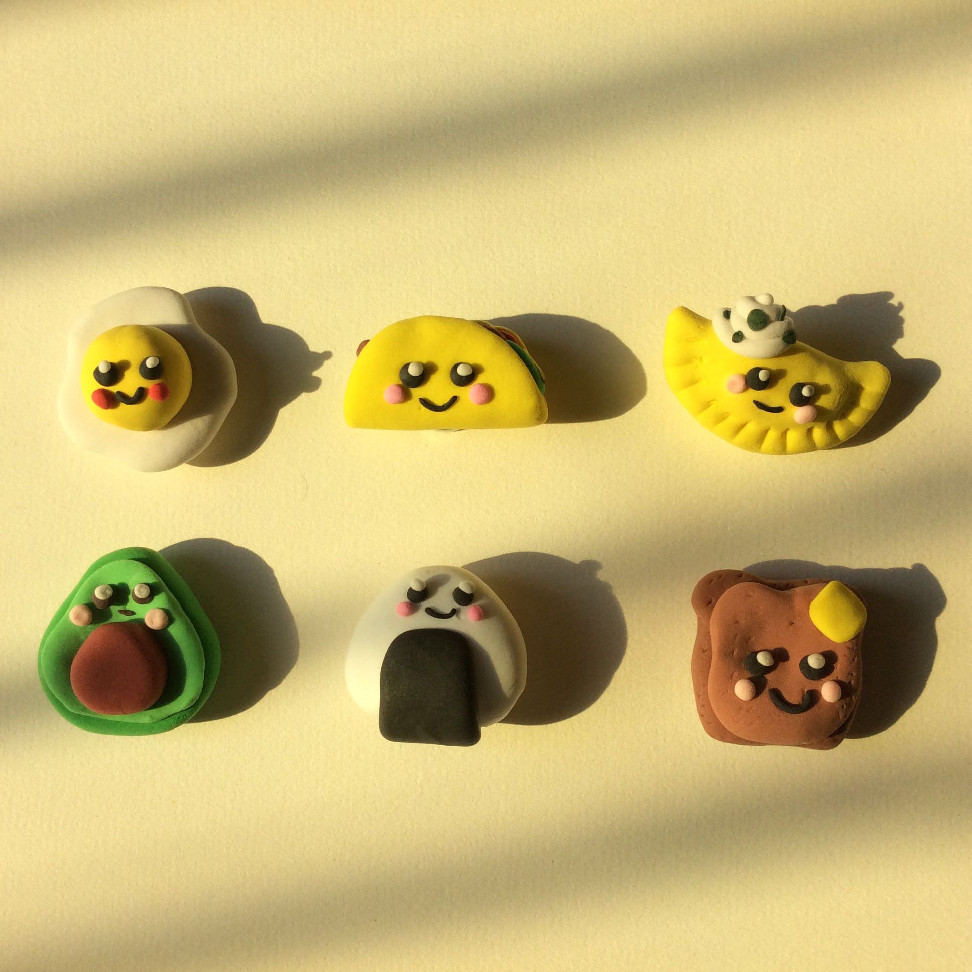 Food Clay Magnet Set (3 Variants)