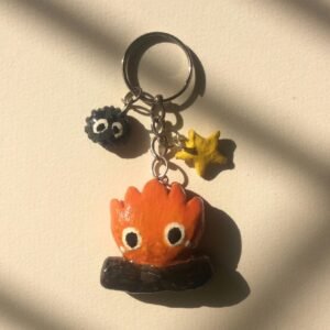 Calcifer Clay Keychain